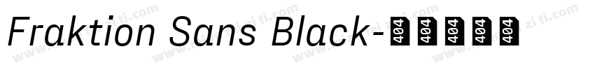 Fraktion Sans Black字体转换